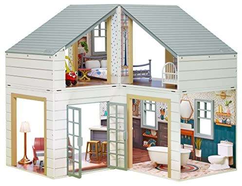 Little Tikes® Real Wood Stack ‘n Style™ Dollhouse with 14 Accessories and Many Combinations to Customize, Personalize, Dream, Design and Build and Play with Any 12-Inch Dolls
