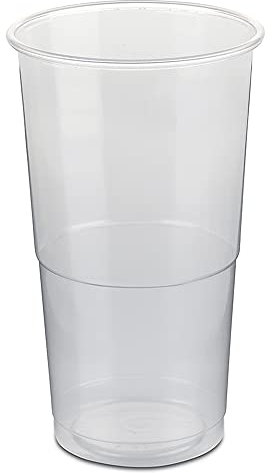 LogiPack GeRo Trinkbecher | Eichstrich 0,3l | Bierbecher Plastikbecher Einwegbecher aus Kunststoff PP, Transparent | Ausschankbecher | Made in Germany (100)