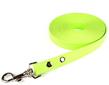 green-pawz Biothane® Schleppleine apfelgrün 19mm breit, wahlweise Länge 1-15 Meter (15 Meter mit Handschlaufe)