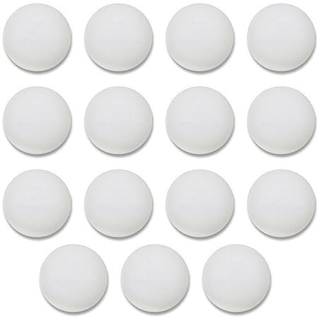 mixed24 15x weiße Tischtennisbälle geeignet für Bierpong 40mm ohne Aufdruck Bierpongbälle