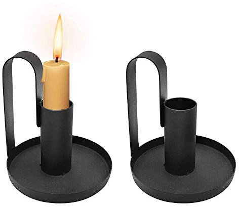 HEXEH Kerzenhalterhalter Kerzenhalter aus Schmiedeeisen, Schwarze Kerzenständer, Kerzenhalter for Hochzeit, Abendessen, Party-Dekoration Kandelaber