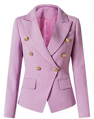 FULBHPRINT Blazer D'été pour Femmes, Unique, Élégant, Lilas, Décontracté, Manches Longues, Léger, Travail, Costume De Bureau, Vestes