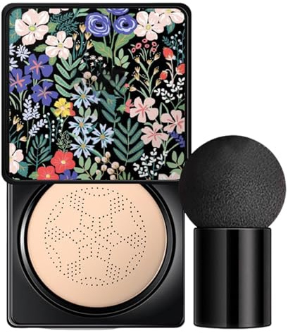 BB Crème À Coussin D'air À Tête De Champignon – Fond De Teint Respirant, Couverture Naturelle Longue Durée | Base De Coussin Anti-huile, Correcteur Léger, Fond De Teint Liquide Sans Défaut Pour L