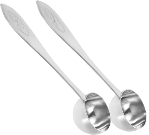 TOPBATHY 2piezas Cucharas Medidoras De Acero Inoxidable Café y Leche Resistentes y Aptas Para Cocina y Medición Precisa De Polvo y Líquidos