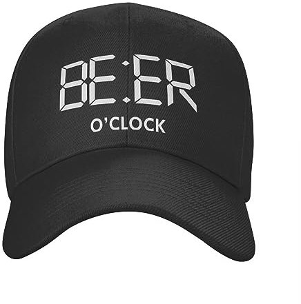 LPMHDTV Gorras de béisbol Gorra de béisbol Personalizada con Estampado de Reloj de Cerveza para Hombres Mujeres Sombrero de papá Ajustable Deportes Regalo