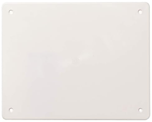 Couvercle rectangulaire 196 x 152 mm, 19 x 15 cm, blanc RAL9001, rechange pour boîte de dérivation, boîte murale pour installation électrique, vis en acier incluses, en plastique haute résistance