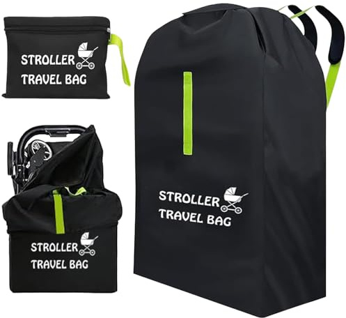 YooGoal Borsa da viaggio per passeggino per aereo, copertura impermeabile per passeggino con tracolla, grande borsa a quadri per passeggino per aereo