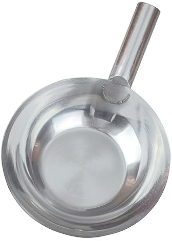 GALPADA Edelstahl Schöpfkelle mit Kurzem Griff Bequemer Küchenwasserschöpfer für Zuhause und Restaurants Einzigartiges Design und Komfortabel zu Halten Silberfarbene Küchenkelle