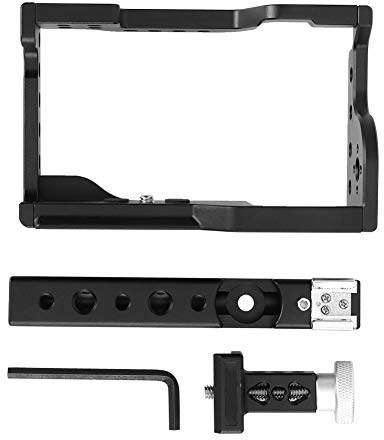 Aluminium Cage Kit für A6600, C17 Kamera Cage mit Griff und 1 / 4 Zoll Gewinde - Robuste CNC Bearbeitung, Zubehör kompatibel, Profi Rig für Videografie