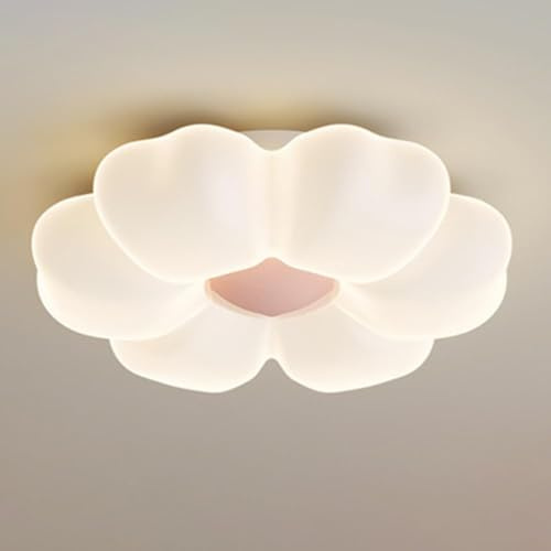 AoLa LED Deckenleuchte Blütenblattform Kinderzimmerlampe Kreative 3 Farben 3000K/4500K/6000K Modern Deckenlampe Mädchen Jungen Babyzimmer DekoLampe für Kindergarten Schlafzimmer Innenbeleuchtung,Rosa