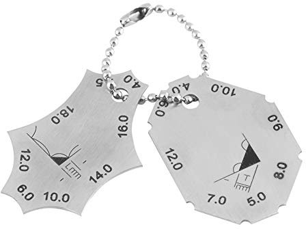 Calibro Saldatura in Acciaio Inossidabile a Due Pezzi per Filettatura Metrica MM Set Strumenti di Ispezione per Saldatura con Raccordi a Saldare