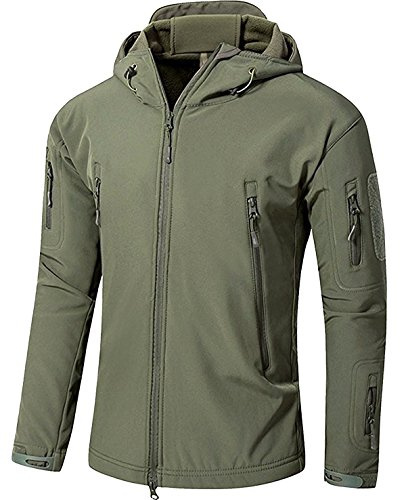 YFNT Impermeable Militar Táctica Lucha contra la Chaqueta de Softshell Camping Al Aire Libre Caminar Camuflaje Hoodie Coat