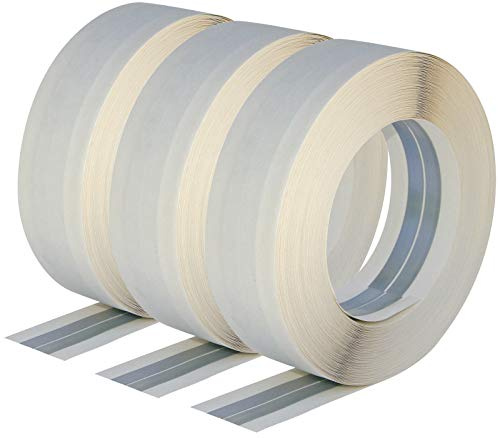Semin Bande Armée Angle Placo 30 m – Renfort Angles Sortants Plaques de Plâtre – Papier & Acier – Finition Invisible – Bande à Joint Professionnelle - Lot de 3