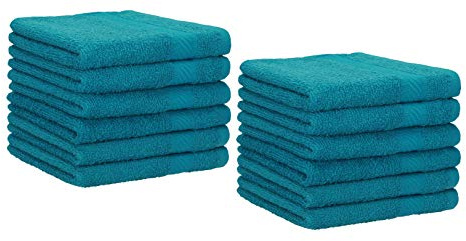 Betz Pack of 12 Guest Towels PALERMO 30x50 cm 100% Cotton (teal)