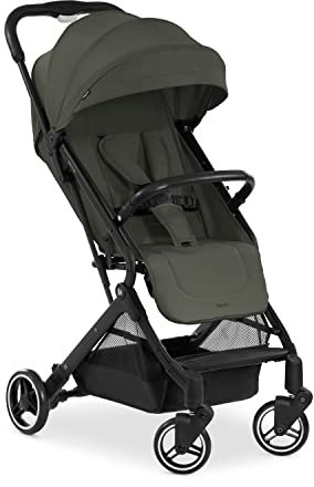 hauck Travel N Care, Dark Olive - Reise Buggy für Kinder ab Geburt bis 22 kg - mit Liegefunktion - Leicht 6,9 kg & Kompakt - Klein Zusammenklappbar - UPF 50+ - EVA Räder - Korb bis 3 kg