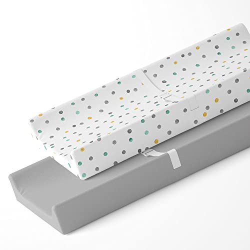 Featherhead™ 2-Pack Changing Pad Covers | Fitted Sheets for Baby Boy & Girl - 100% Cotton Jersey - 16 x 32 - Ultra-Soft, Stretchy, & Lightweight Fitted Sheets (Polka)