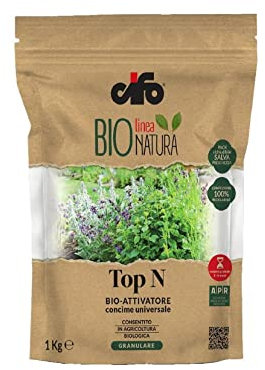Top N Bio Attivatore Concime Universale Azotato Granulare 1 Kg Cessione Graduale Biologico