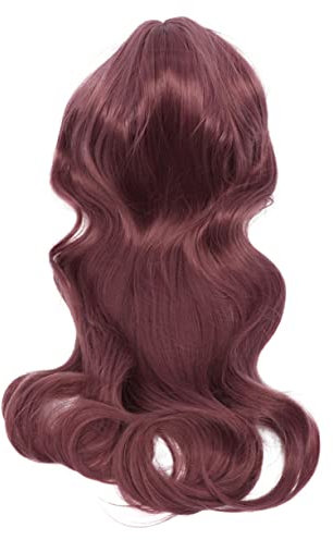 PLAFOPE 1pezzi Parrucca Lunga Riccia Per Cosplay e Feste Facile Da Indossare Comfort e Stile Unico Per Ogni Occasione
