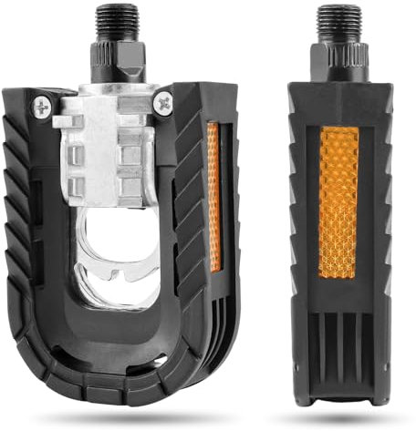 Bubuny Fahrradpedale Fahrrad Pedale, MTB Pedale Mit Reflektoren für Mountainbike, Klapppedale Fahrrad, Rennrad Pedal, rutschfeste Trittfläche Fahrrad Pedale Set für City/Trekking