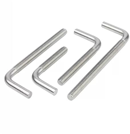 304 Edelstahl 7 / L-förmiger rechtwinkliger Ankerbolzen M4M5M6M8M10M12 (Size : 5pcs M6X100)