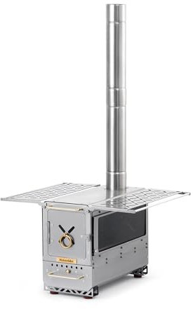 Naturehike Wood Stove Stainless Steel Tent Stove Portable Wood Stove Heater Temperature Resistant for Outdoor Camping Picnic