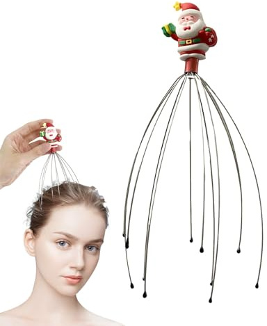 Artiglio massaggiatore per cuoio capelluto - Massaggiatore per solletico della testa, Massaggiatore per la testa di filo | Artiglio per massaggio della testa di Natale flessibile, frusta per la testa