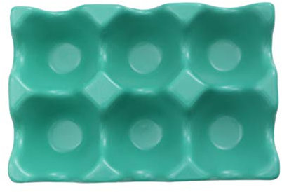 KOMBIUDA 6cuadrículas Huevera Cerámica Huevos Almacenamiento Nevera Soporte Huevos Rejillas Diseño Elegante