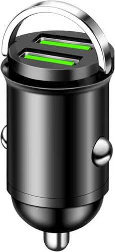 Caricatore USB per Auto, 200W Caricabatteria Auto Mini, Adattatore Accendisigari USB, Doppia Quick Charge 3.0 Accendisigari, 2 Porte, per phone Tablet iOS Android, Galaxy