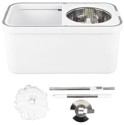 Kit Eficiente Limpio de Piso, Cubo de Trapeador de Microfibra de 360 ​​Grados con Escrutinio para la Capacidad de Absorción de Laminado de Azulejos de Madera Dura