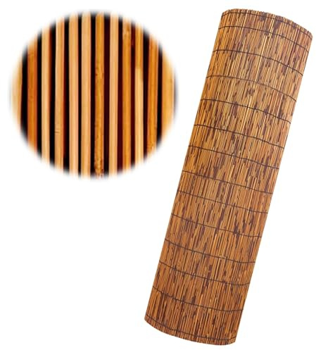 Brise-vue en bambou - 1 m, 1 m, 30 et 1 m60 - Clôture naturelle durable et facile à installer - Clôture en bambou pour balcon ou protection contre le vent et la vue - Noir carbonisé