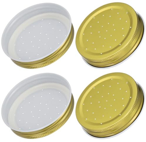 Angoily Bienenfutterspender für Glas, Metall, Bienenstockdeckel, Bienenstock-Deckel, Bienenstock-Ausrüstung, Bienenstocknest, Trinkbewässerung, Zuckerwerkzeug, 4 Stück