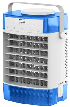 Ventilador de aire acondicionado portátil humidificador, escritorio con luz nocturna, pulverizador para el hogar, acondicionador de refrigeración, ventilador portátil de refrigeración por aire