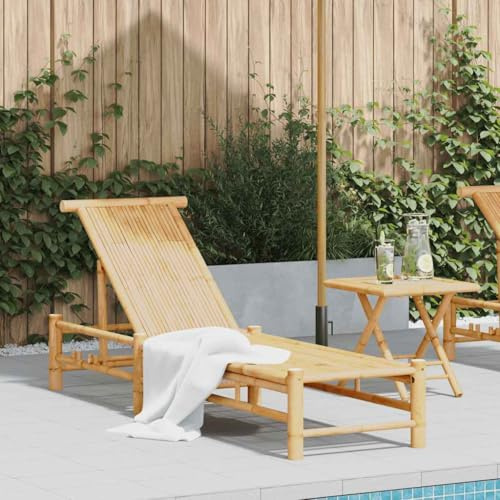 INLIFE Sonnenliege 55x199x30 cm Bambus,Möbel,Gartenmöbel,Gartensitzmöbel,Sonnenliegen,Braun,16.5 KG,4108225