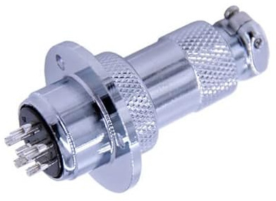 SBSSYVLMV Conector eléctrico GX20 de 6 Pines Macho a Hembra, 10 Unidades, Enchufe Recto y Toma.