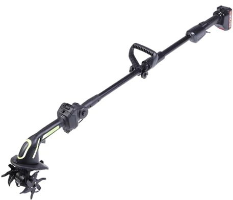 HEEPDD Motozappa a Batteria, Motozappa Elettrica in Acciaio Alimentata a Batteria per Giardinieri Proprietari di Box/Cover e Professionisti del Paesaggio a, Robusto Manganese (Spina europea)