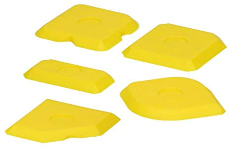 ECD Germany Fugenglätter Set 5-tlg - Fugenabzieher Set für Silikon, Silikonfugen und Acryl - Fugenspachtel Glättspachtel Silikonspachtel Silikonglätter Silikonabzieher Silikon Abzieher Fugenkratzer