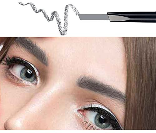 ANIFER Matita per sopracciglia Grigio Impermeabile Retrattile automatico a lunga durata Trucco a doppia estremità (Grigio/Gray # 5)