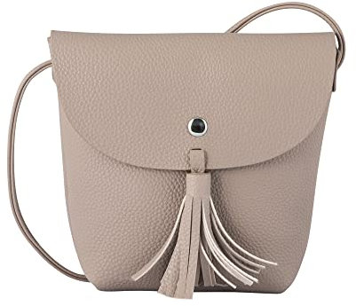 TOM TAILOR Denim Ida Damen Überschlagtasche Umhängetasche Klein Beige