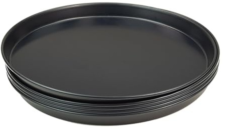 Teglia per pizza rotonda, in lamiera blu, diverse misure, in set da 5 o 10 pezzi, diametro 36 cm, 5 pezzi