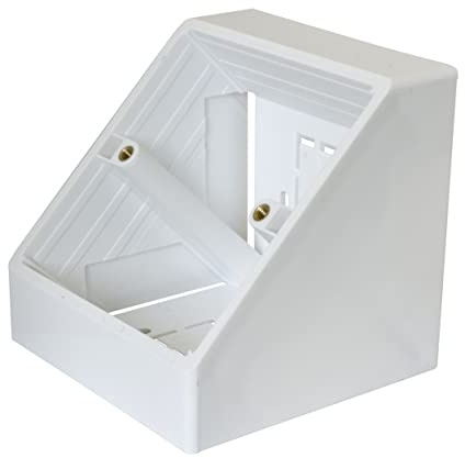 electrosmart Caja trasera eléctrica blanca de la sola pandilla Pattress de 45 grados de montaje superficial en ángulo para el banco de trabajo, etc