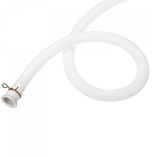 sourcing map Universal Air Conditioner Drain Hose 18mm ID 5.3ft Thickened with Clamp for AC Units Washing Machine, White