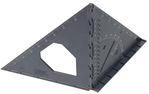 wolfcraft Mess- und Markierwinkel VARIO 3D PRO I 5219000 I Faltbares Messwerkzeug für Flächen und dreidimensionale Werkstücke, Kunststoff