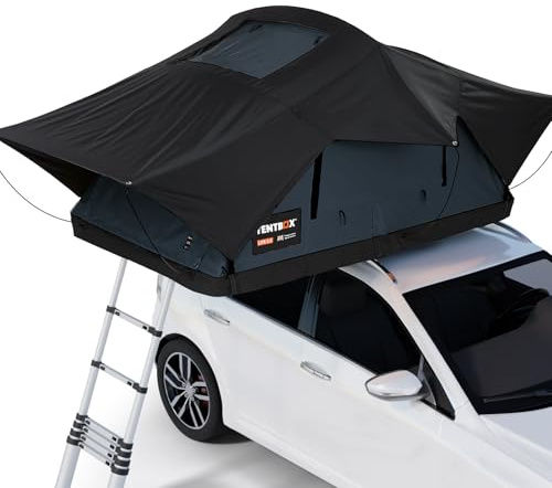 TentBox Lite 2.0- Light & Compact Roof Tent 50kg - Quick And Easy Setup - Fits Almost Any Vehicle - Comfortable 2 Person TentBox Roof Top Tent