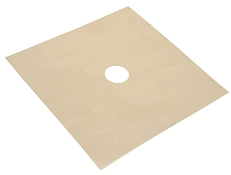 OSALADI 4 Stück Gasherd-einlage Gasherd-schutzfolien Antihaftbeschichtet Beige Hitzebeständig Passend Für Den Gasbrenner