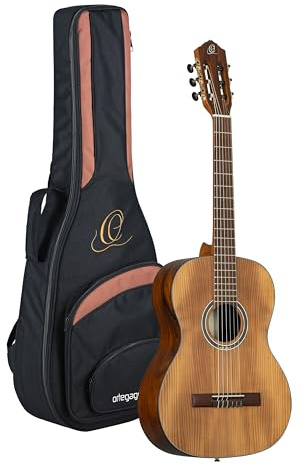 Ortega Guitars Thermisch Behandelte Konzertgitarre – Extra Slim Neck – Thermo Series – Inklusive Gigbag – Fichte, Pao Ferro, Natur (R23RO) | 7/8 Nylonsaitengitarre, geröstete Fichtendecke und Pao Ferro-Korpus Satin-Finish, inkl. Pro-Gigbag
