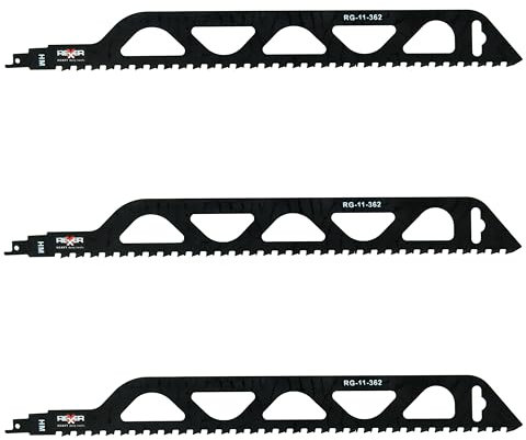 Rexxer | Säbelsägeblatt | Universal | Ergonomisch | Präzise | Effektiv | Langlebig | Hartmetallzähne | Für verschiedene Maschinen | Für Profis | Für Hobbyisten | Länge: 455 mm | 3 Stück