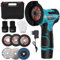Mini Amoladora Angular, 12 V Amoladora Profesional con 2 Baterías 1500 mAh, 13500 RPM para Cortar, Pulir y Afilar, Amoladora, Herramienta con Muela