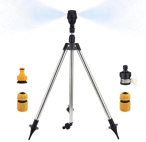 Trépied pour arroseur de jardin, arroseur à distance sur pied, système d'irrigation de jardin, arroseur télescopique rotatif à 360 degrés pour pelouse de jardin