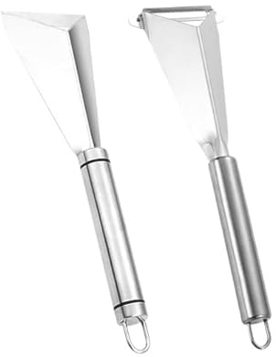FIYSON Edelstahl Obst Schnitzmesser,2 Stück DIY Obstschneider, Dreieckige Form Obst Gemüse Messer Hobel, Edelstahl Bildhauerwerkzeuge, Obstschnitzmesser, für Home Restaurant Fruit Party