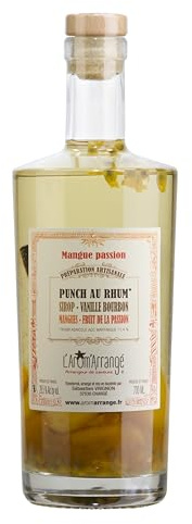 L’Arôm’Arrangé – Punch au Rhum Mangue Passion 28,5° – 70 cl – Rhum arrangé artisanal – Médaille d’Or Paris 2024